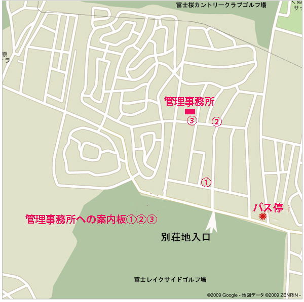 別荘地内地図